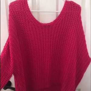 hot pink sweater